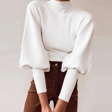 Charger l&#39;image dans la galerie, pull blanc sweater automne hiver chaud coton polyester chic tendance fashion be cover
