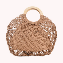 Charger l&#39;image dans la galerie, sac en rotin tendance marron beige sac de plage be cover
